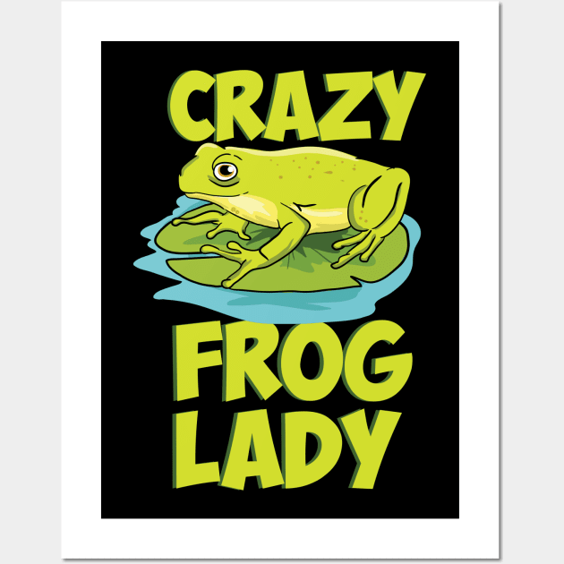 Crazy Frog Lady Wall Art by maxdax